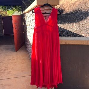 Banana republic tank flowy midi Red dress nwt large